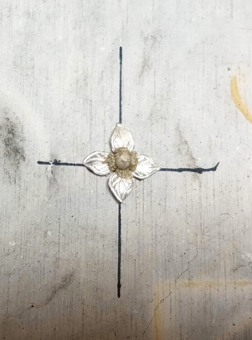 Judy Larson's Small Embellished Classic Cross - , Metalwork, Dapping, Dapping Jewelry, Tumbling, Tumble, Tumbling Jewelry, Butane Torch, Soldering, Solder, Press down, prepare for soldering